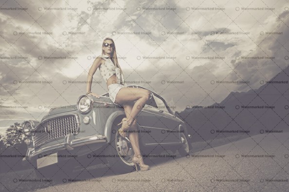 Fashion model. Vintage image.